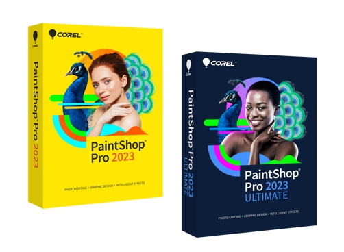 Cajas de Corel PaintShop Pro y Ultimate 2023