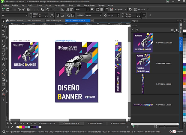 Nueva Vista Multipágina en CorelDRAW 2021