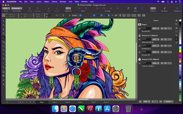 Captura de pantalla CorelDRAW 2022 para Mac