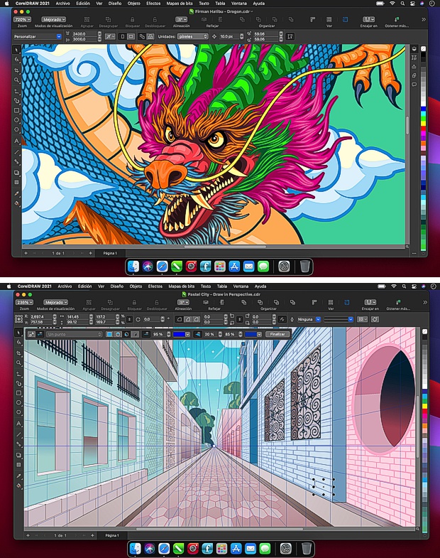 Capturas de pantalla CorelDRAW para Mac