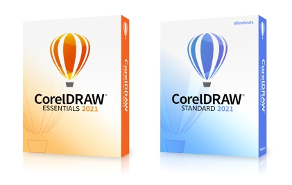 Cajas CorelDRAW Essentials y Standard 2021