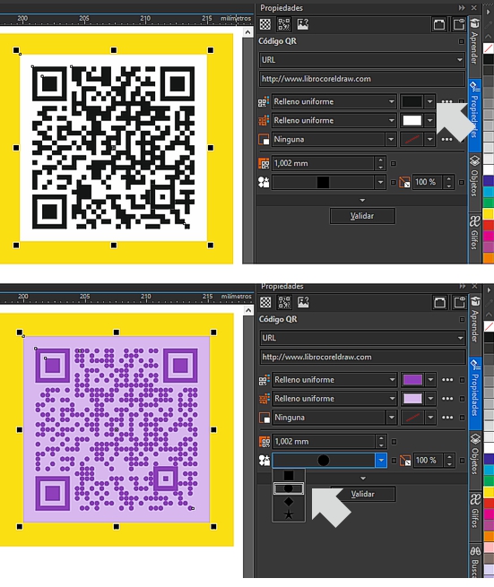 Personalizar la apariencia del código QR