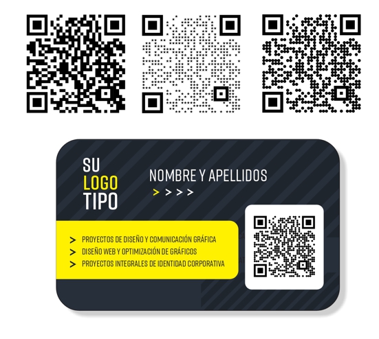 Ejemplos de códigos QR creados en CorelDRAW