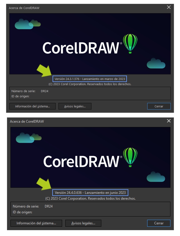 Instalación Actualización 1 de CorelDRAW 2023