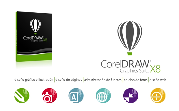 CorelDRAW X8 Suite de Gráficos y sus iconos