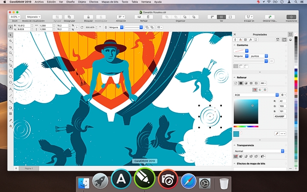 Captura de pantalla de CorelDRAW para Mac