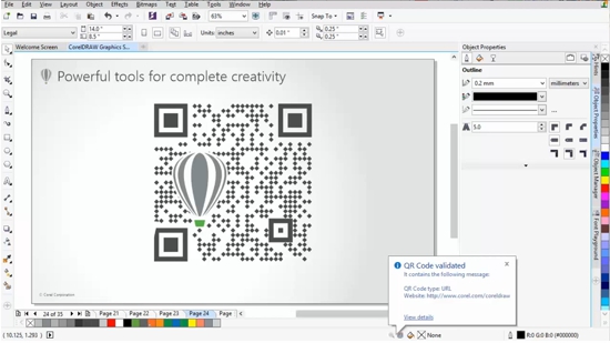 Códigos QR en CorelDRAW X7
