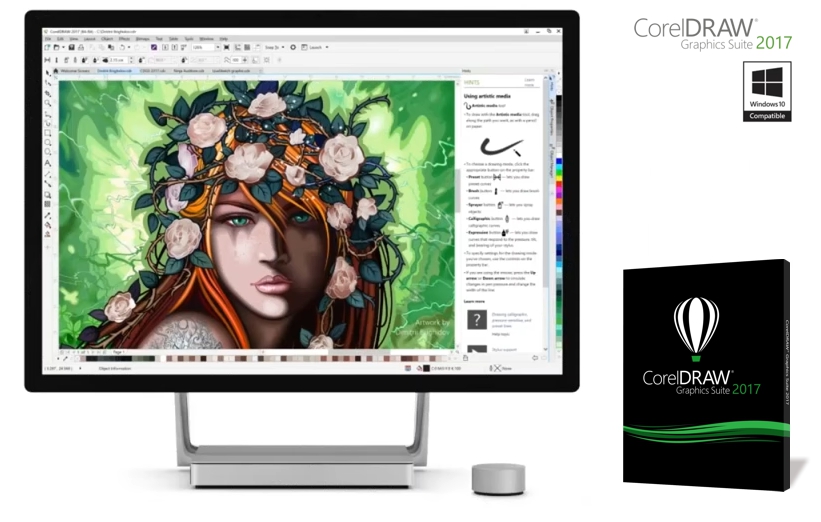 CorelDRAW 2017 en Surface Studio