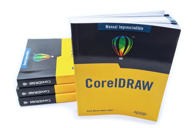 Ejemplares del libro Manual Imprescindible de CorelDRAW