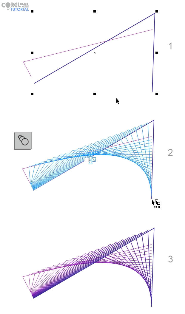 Ejemplo de formas lineales abstractas con CorelDRAW