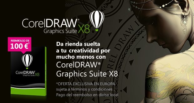 PROMOCIÓN REEMBOLSO DE 100 EUROS AL COMPRAR CORELDRAW X8