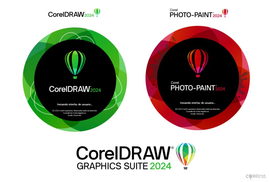 Las splash screen o pantallas de inicio de CorelDRAW 2024