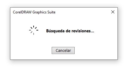 Buscando actualizaciones de CorelDRAW 2022