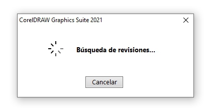 Buscando actualizaciones disponibles en CorelDRAW