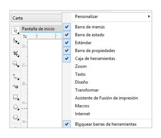 Bloquear la Barra de Herramientas en CorelDRAW