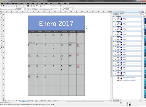 formatos de calendarios