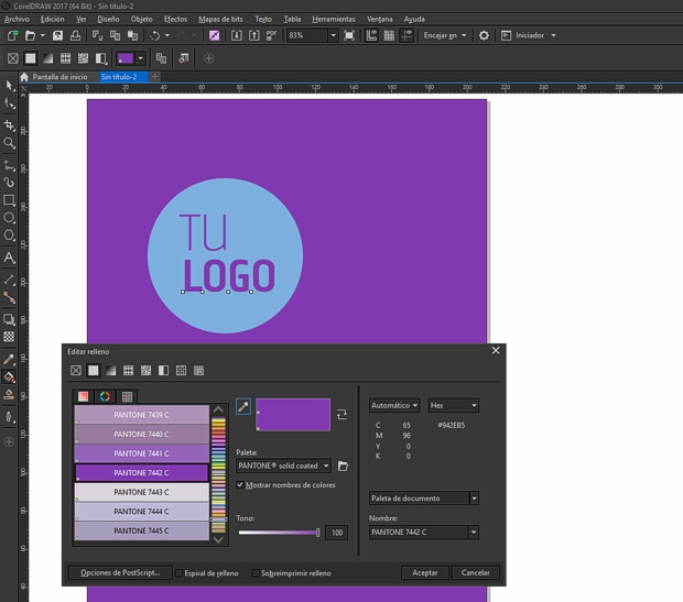 Introduciendo los colores en CorelDRAW