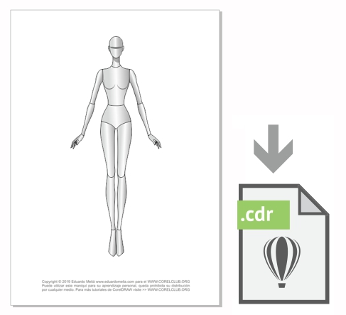 DESCARGA GRATIS LA PLANTILLA DEL MANIQUI DE MODA