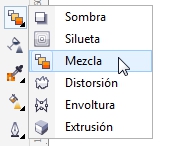 La herramienta Mezcla Interactiva de CorelDRAW