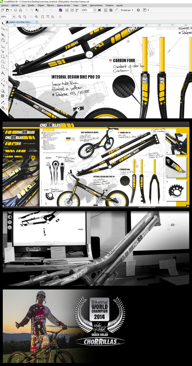 Diseño equipación CHORRILLAS TEAM por Vallribera en CorelDRAW