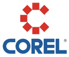 El logotipo de Corel Corporation en el año 1985