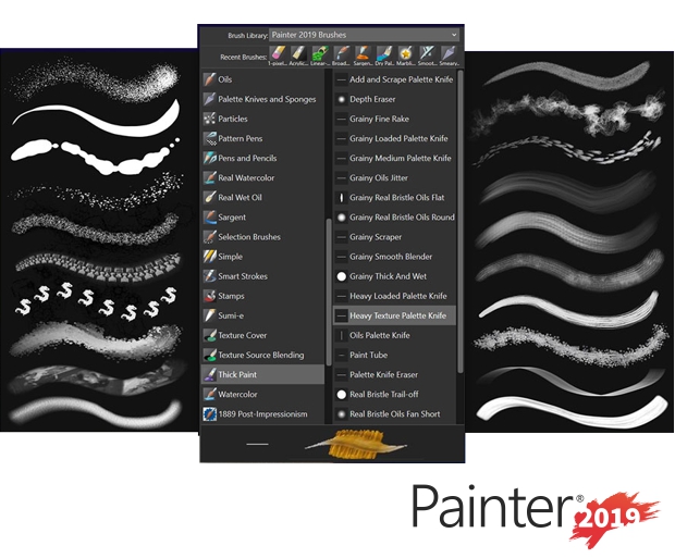 Nuevos pinceles Corel Painter 2019