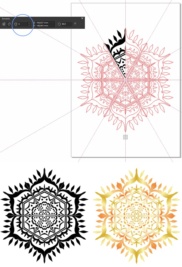 Creando un mandala con simetria