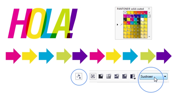 Añadiendo flechas multicolor 